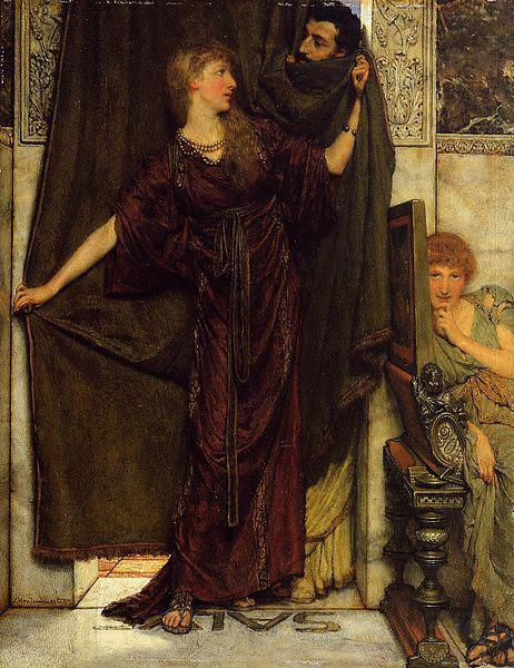 Sir Lawrence Alma-Tadema,OM.RA,RWS Not at Home Sir Lawrence Alma-Tadema - 1879 Walters Art Museum Spain oil painting art